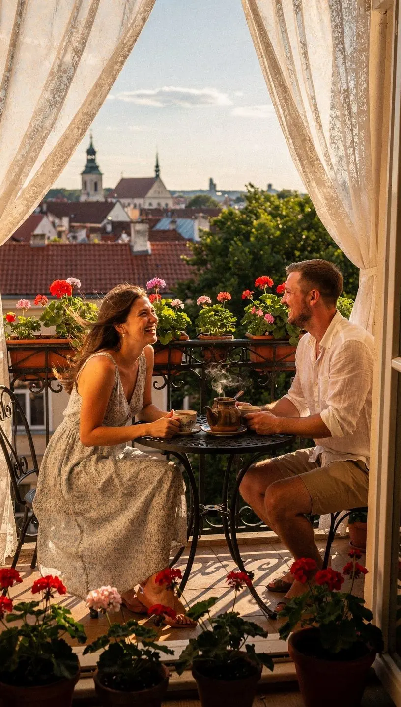 Žmogus ramiai gurkšnoja arbatą, planuodamas dienos rutiną be streso.